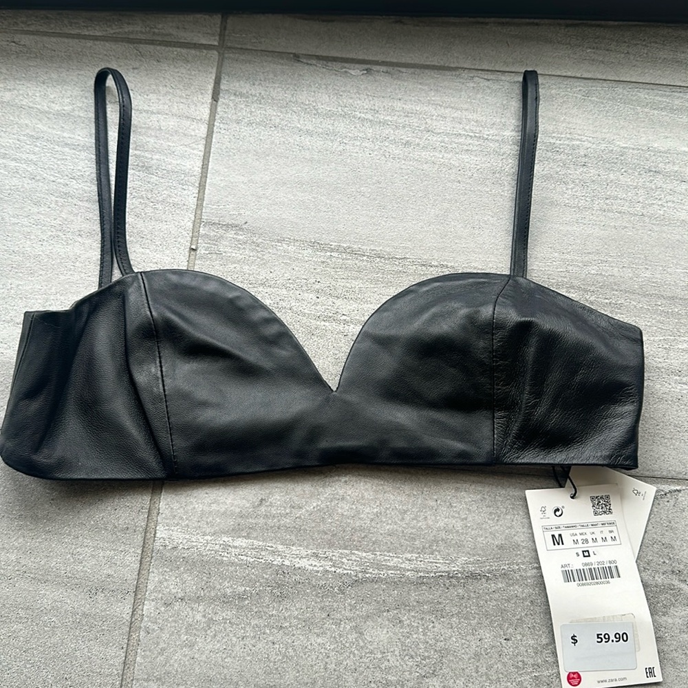 Zara leather top